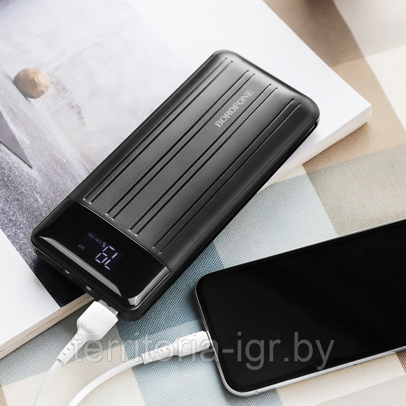 Внешний аккумулятор 20000 mAh BT21A черный Borofone power bank - фото 3 - id-p132717079