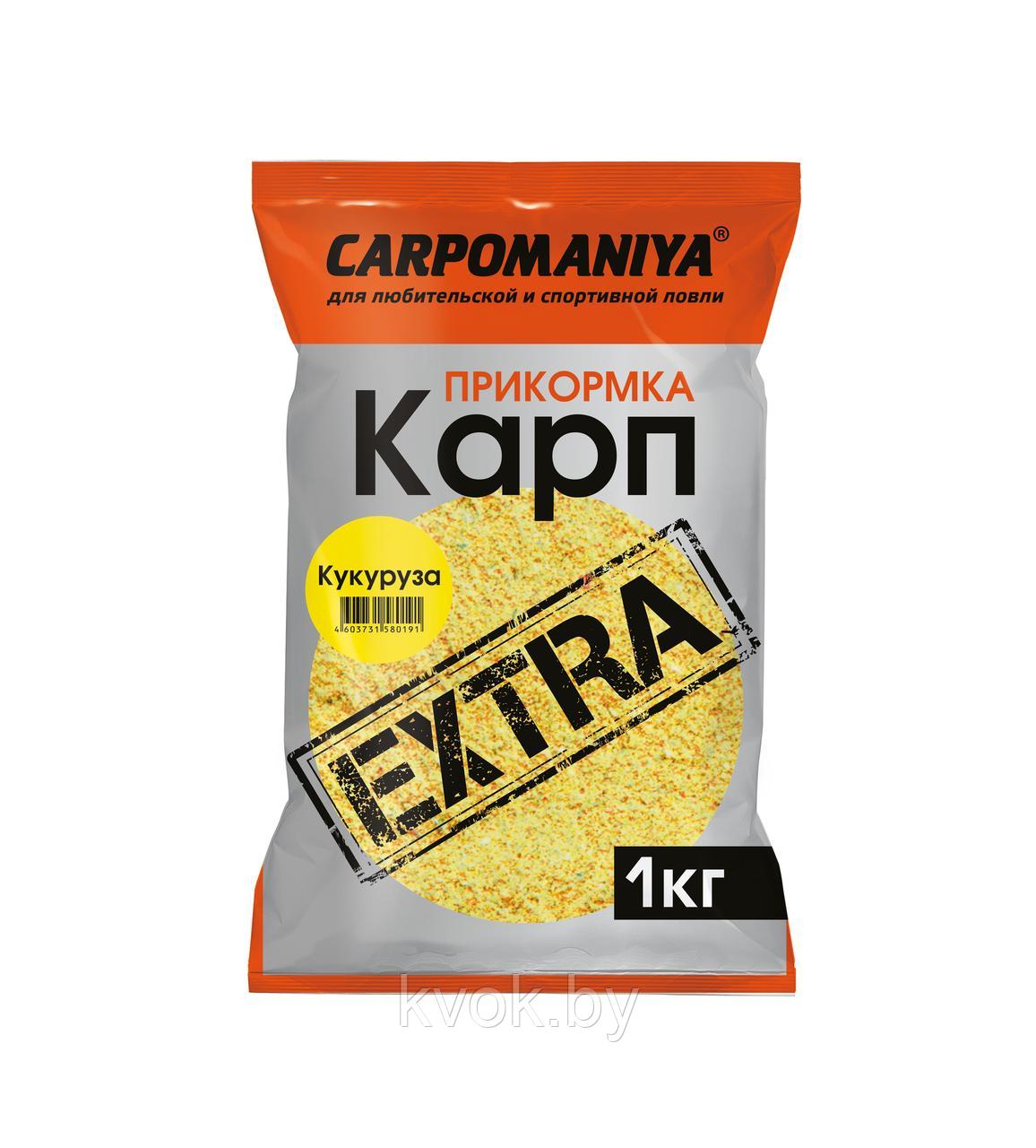 Прикормка Carpomaniya "Карп Extra" жмых кукурузный, 1 кг