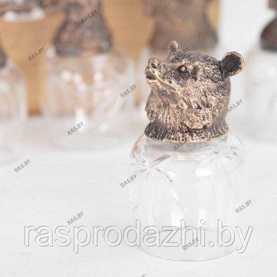 Стопка перевертыш Медведь художественное литьё из бронзы - фото 1 - id-p132735026