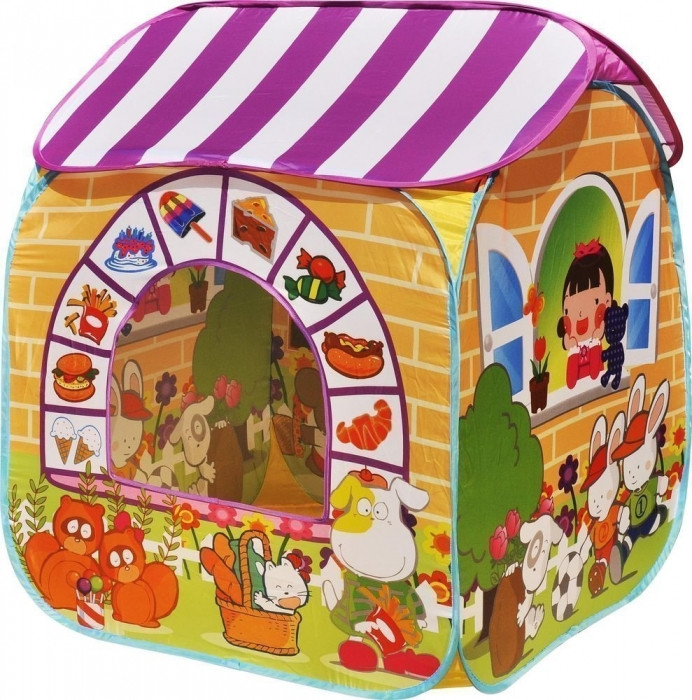 Игровой домик Детский магазин + 100 шариков CBH-32 жёлтый - фото 1 - id-p132736181