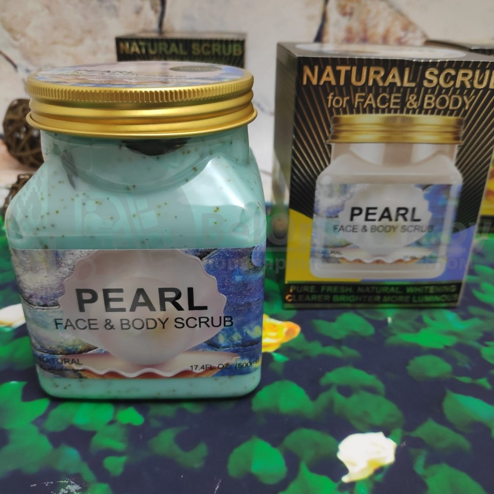 Натуральный скраб для тела и лица из коллекции Wokali, 500 ml Pearl face and body scrub с экстрактом жемчуга - фото 2 - id-p132739490