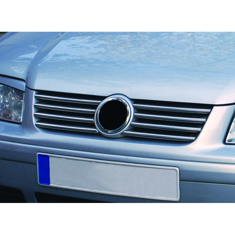 Накладки на решетку радиатора (нерж.) 8 шт. VW T4 CARAVELLE 1995-2003 - фото 1 - id-p132738800