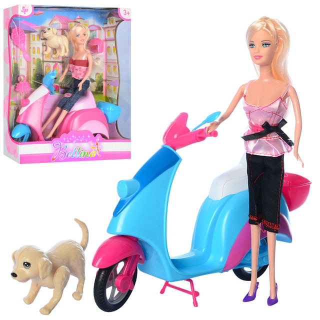 Кукла Bettina на скутере с собачкой 68094