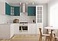 Кухня София угловая 270x140 МДФ Морская волна - Дуб полярный, фото 2