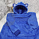Детский плед толстовка халат - игрушка 2 в 1 Huggle Pets Hoodie Синий ушастик, фото 7