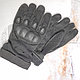 Кевларовые перчатки тактические полнопалые Oakley (Окли) прорезиненный кастет Черный цвет, фото 4