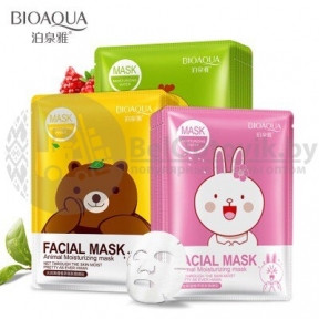 Тканевая маска для лица Bioaqua Facial Mask Animal Moisturizing для увлажнения кожи, 30 гр. С цветами вишни