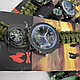 Тактические часы с браслетом из паракорда XINHAO  05, QUARTZ коричневый циферблат, песочный браслет, хронограф, фото 4