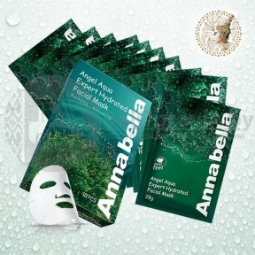 Тканевая маска с морскими водорослями для всех типов кожи Annabella Angel Aqua Expert Hydrated Facial Mask