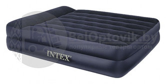 Надувная кровать Pillow Rest Raised Bed 152х203х42см с подголовником, встроенный насос 220V