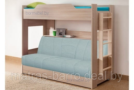 Двухъярусная кровать-чердак с диваном. Выбор цвета ДСП и чехла - фото 3 - id-p132755324
