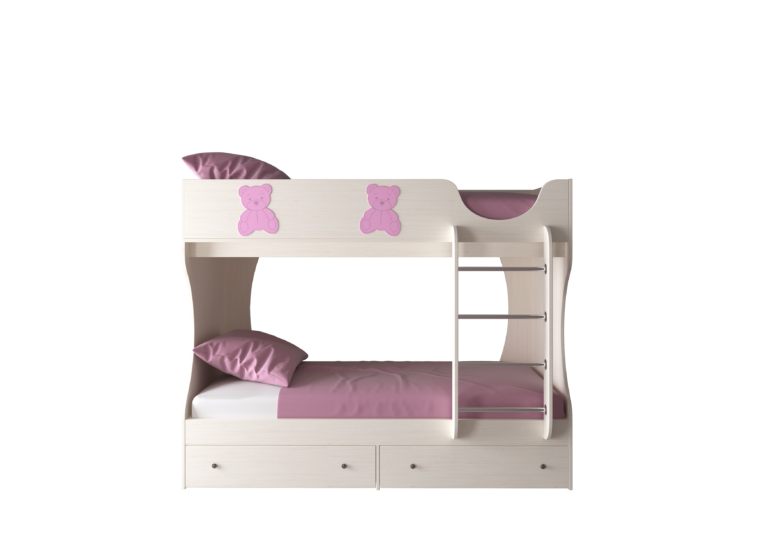 Кровать двухъярусная СН-108.01 (розовый)