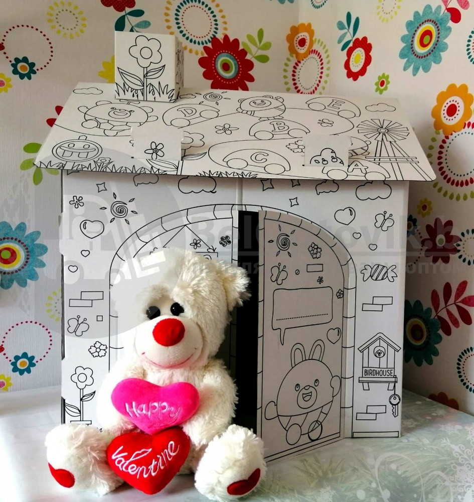Детский Кукольный домик Раскраска DIY Doodle House 60х53х43 см (Сборка без клея) - фото 1 - id-p132872470