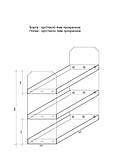 Мини витрина 3-х яр 500х200х500 разборная, фото 7
