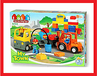 5111 Конструктор JDLT "Мой город: Строительная техника" (аналог Lego Duplo), 43 детали