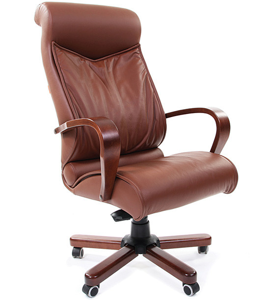 Кресло офисное Chairman    420,     WD кожа коричневая