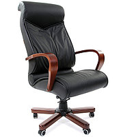 Кресло офисное Chairman    420,     WD кожа черная, фото 1