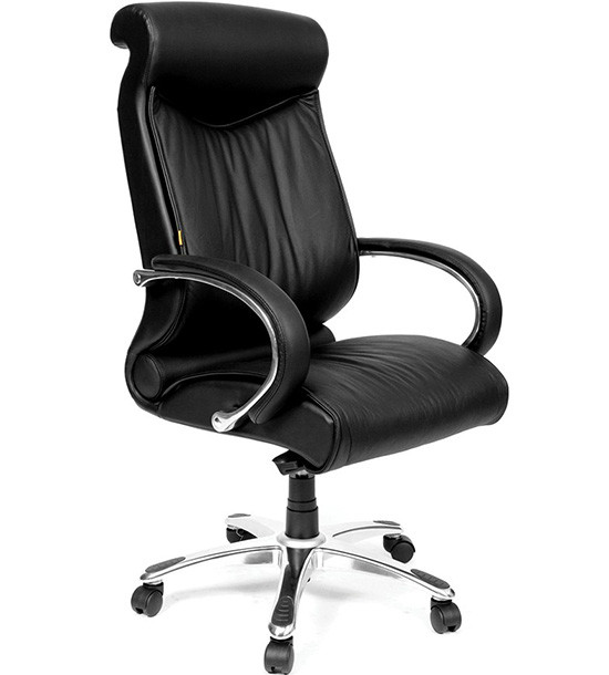Кресло офисное Chairman    420,     кожа черная