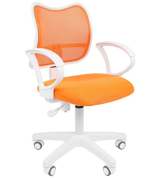 Кресло офисное Chairman   450 LT,    белый пластик TW-16/TW-66  оранжевый