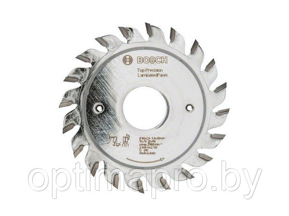 Диск пильный 80х20 мм 20 зуб. по композитн. матер. BEST FOR LAMINATED PANEL BOSCH (твердоспл. зуб), фото 2