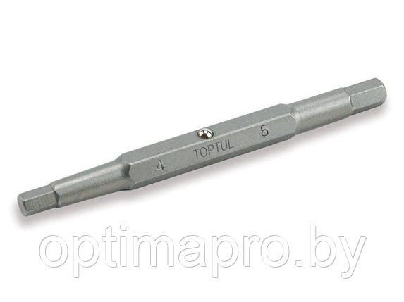 Насадка двухсторонняя шестигр.4mm/5mm 75мм TOPTUL (FKDA0405), фото 2