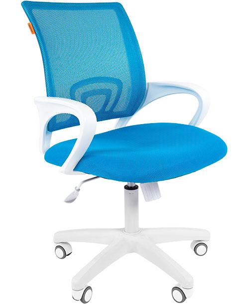 Кресло офисное Chairman    696,    белый пластик TW голубой