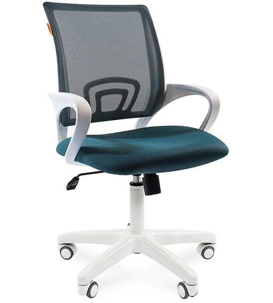 Кресло офисное Chairman    696,    белый пластик TW-18/TW-03 зелёный
