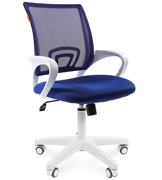 Кресло офисное Chairman    696,    белый пластик TW-10/TW-05  синий