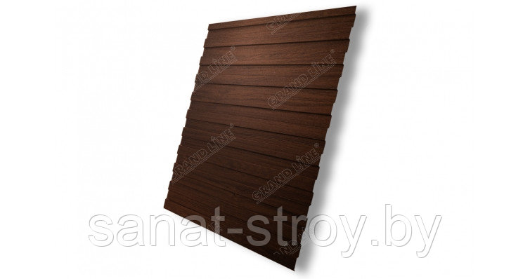 Профнастил С8А 0,45 Print Twincolor  Choco Wood