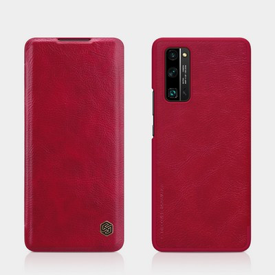 Кожаный чехол Nillkin Qin Leather Case Красный для Huawei Honor 30 Pro - фото 4 - id-p132918527