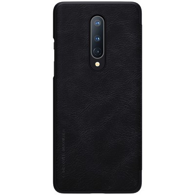Кожаный чехол Nillkin Qin Leather Case Черный для OnePlus 8 - фото 2 - id-p132918540