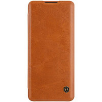 Кожаный чехол Nillkin Qin Leather Case Коричневый для OnePlus 8