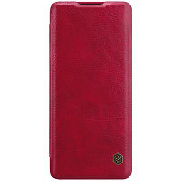 Кожаный чехол Nillkin Qin Leather Case Красный для OnePlus 8 (Eight)