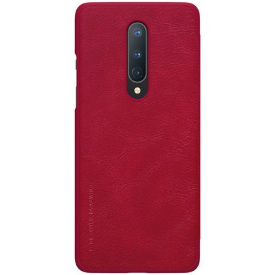 Кожаный чехол Nillkin Qin Leather Case Красный для OnePlus 8 - фото 2 - id-p132918542