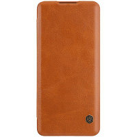 Кожаный чехол Nillkin Qin Leather Case Коричневый для Huawei P40 Pro Plus