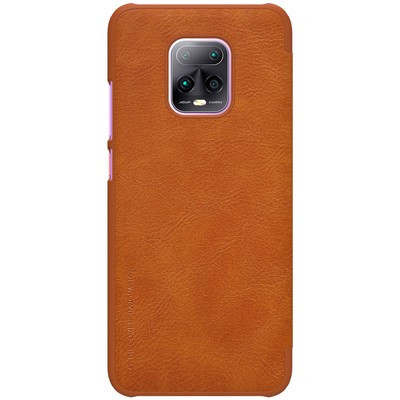 Кожаный чехол Nillkin Qin Leather Case Коричневый для Xiaomi Redmi 10X 5G ( 10X Pro 5G) - фото 2 - id-p132918568