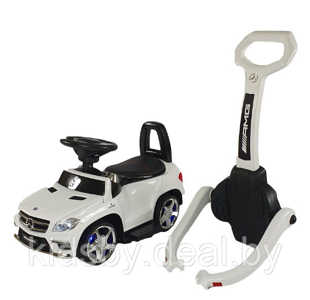 Детская машинка Каталка-качалка, толокар на аккумуляторе RiverToys Mercedes-Benz GL63 A888AA-H (белый/черный) - фото 6 - id-p109520900