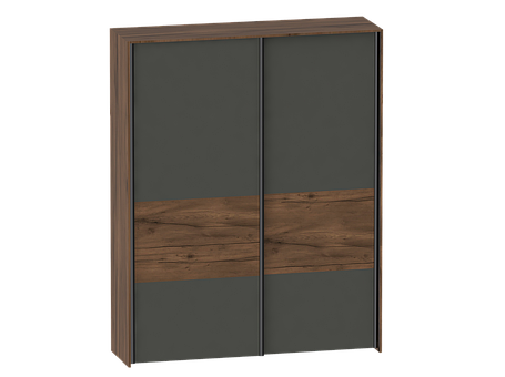 Шкаф с раздвижными дверями спальня "Глазго" (Графит, Таксония) фабрика МебельГрад, фото 2