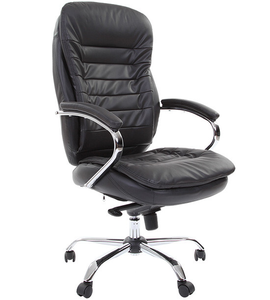 Кресло офисное Chairman   795,  кожа черная