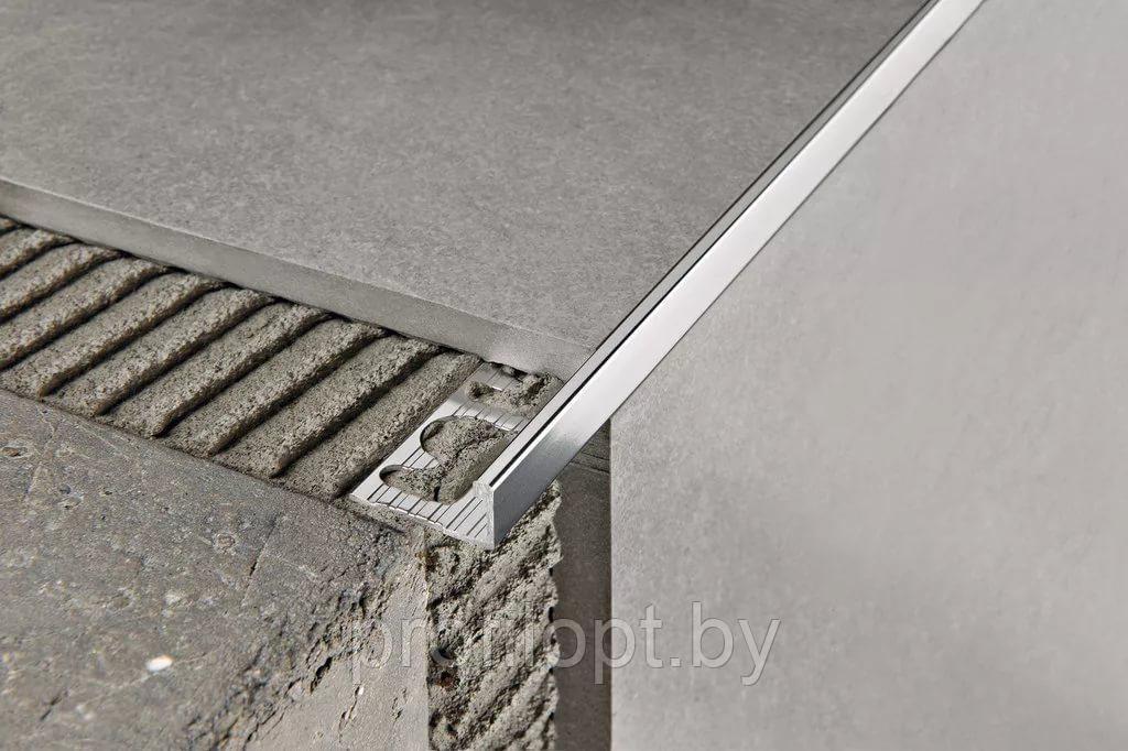 Уголок для плитки L-образный 10 мм, серебро глянец (полированный) 270 см