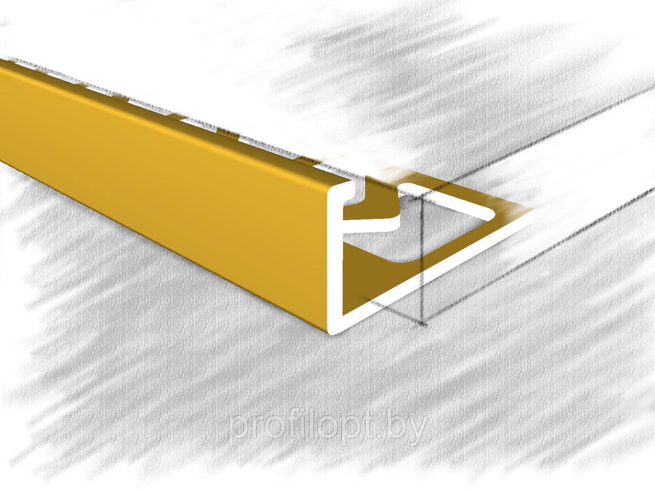 L-образный профиль для плитки 10 мм, золото матовое 270 см - фото 1 - id-p132961695