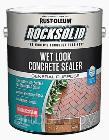 Пропитка для бетона с эффектом мокрого камня ROCKSOLID WET LOOK CONCRETE SEALER NeverWet