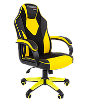 Кресло офисное Chairman   game 17, экопремиум черный/желтый