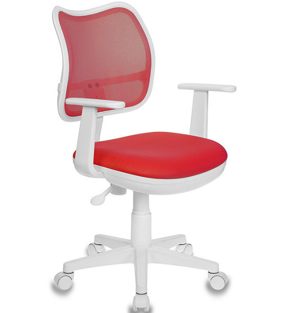 Кресло детское Бюрократ CH-W 797/R/TW-97N спинка сетка красный сиденье красный TW-97N (пластик белый)