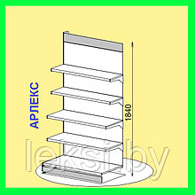 Стеллаж пристенный 1840х1000х580 п5