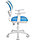 Кресло детское Бюрократ CH-W 797/LB/TW-55 спинка сетка голубой сиденье голубой TW-55 (пластик белый), фото 3