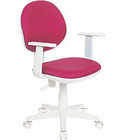 Кресло детское Бюрократ CH-W 356AXSN/15-55 розовый 15-55 колеса белый (пластик белый), фото 1