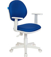 Кресло детское Бюрократ CH-W 356AXSN/15-10 темно-синий 15-10 колеса белый (пластик белый), фото 1