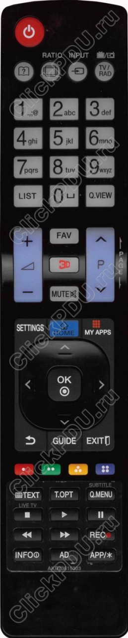 Пульт телевизионный LG AKB73615303 3D ic LCD TV