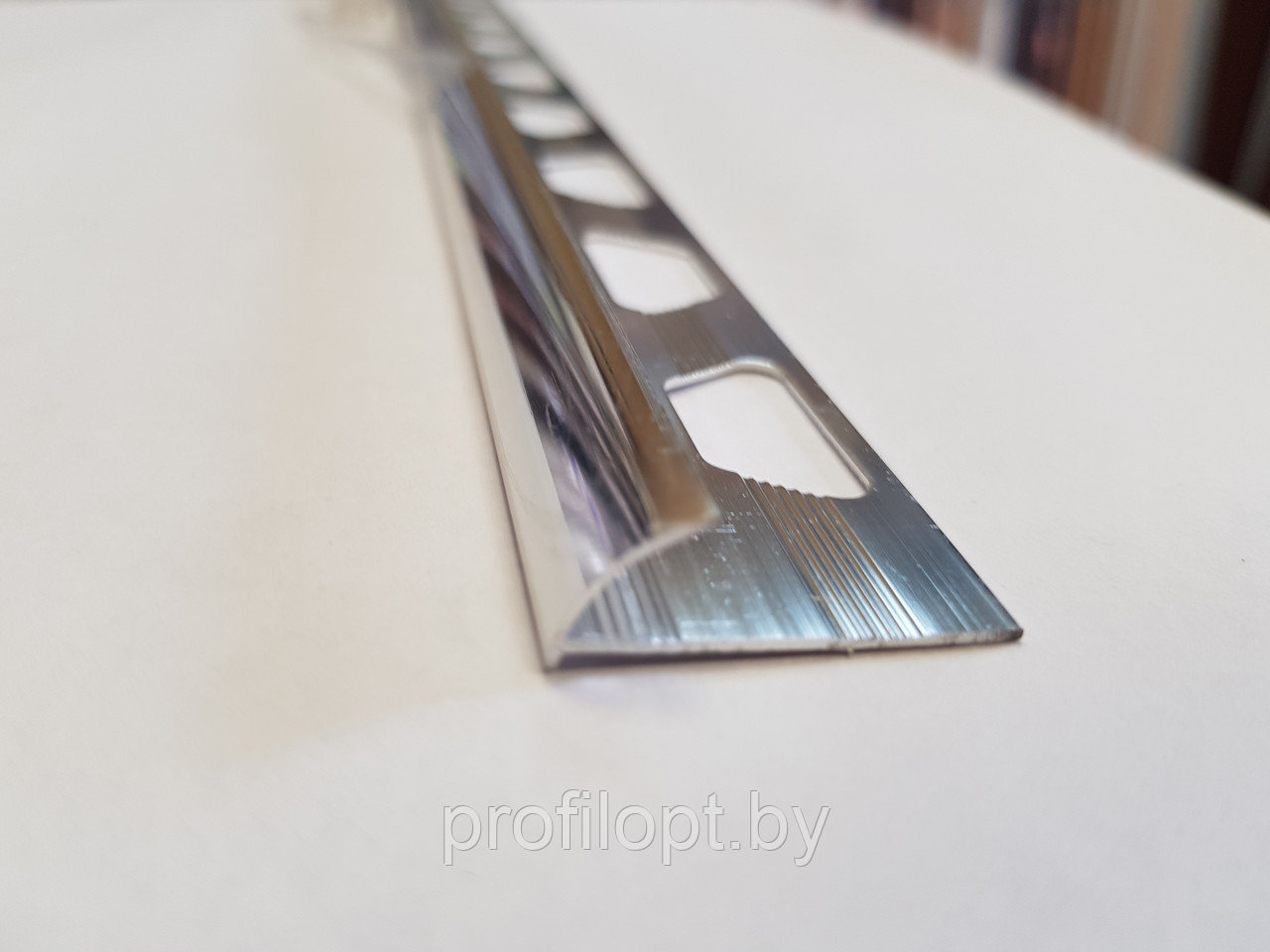 Уголок для плитки алюминиевый полукруглый 8мм серебро глянец (полированный), 270 cм - фото 4 - id-p132965397